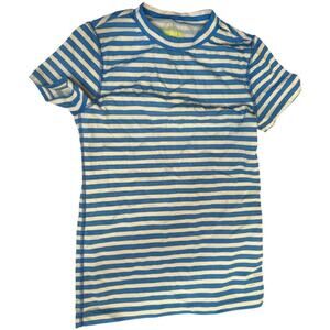 J.Crew Crewcuts Blue White Stripe Short Sleeve Rashguard Girls Size 10